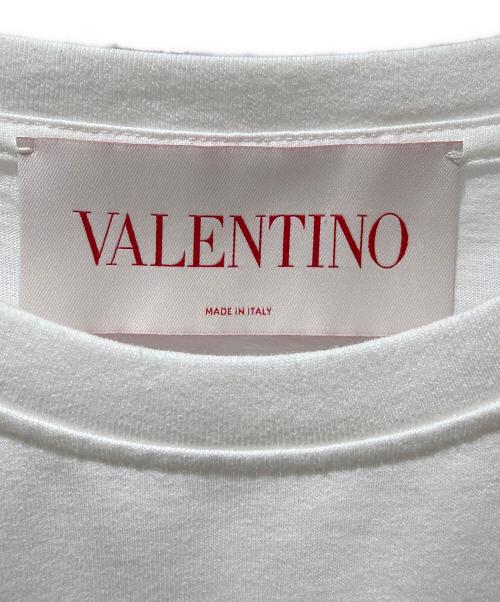 VALENTINO（ヴァレンティノ）VALENTINO (ヴァレンティノ) Chez Valentino Print T-Shirt/CHEZ VALENTINO プリント Tシャツ/6V3MG16PAPG ホワイト サイズ:Lの古着・服飾アイテム