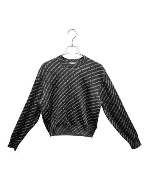 BALENCIAGA（バレンシアガ）BALENCIAGA (バレンシアガ) 総柄ロゴニット ブラック サイズ:34の古着・服飾アイテム