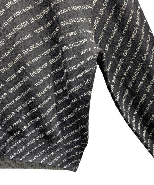 BALENCIAGA（バレンシアガ）BALENCIAGA (バレンシアガ) 総柄ロゴニット ブラック サイズ:34の古着・服飾アイテム