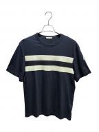 MONCLERモンクレール）の古着「MAGLIA T-SHIRT/袖ワッペンTシャツ/G10918C7B510」｜ネイビー×ホワイト