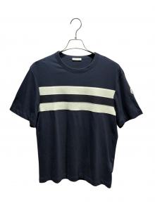MONCLER（モンクレール）の古着「MAGLIA T-SHIRT/袖ワッペンTシャツ/G10918C7B510」｜ネイビー×ホワイト