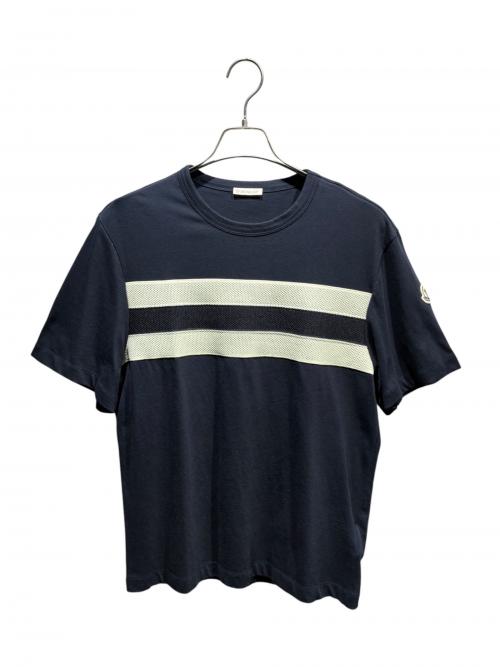 MONCLER（モンクレール）MONCLER (モンクレール) MAGLIA T-SHIRT/袖ワッペンTシャツ/G10918C7B510 ネイビー×ホワイト サイズ:Sの古着・服飾アイテム