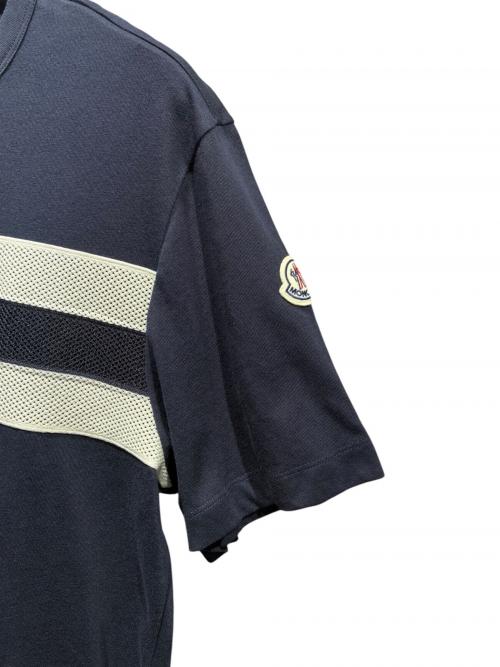 MONCLER（モンクレール）MONCLER (モンクレール) MAGLIA T-SHIRT/袖ワッペンTシャツ/G10918C7B510 ネイビー×ホワイト サイズ:Sの古着・服飾アイテム