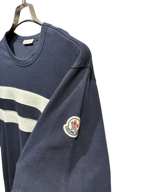 MONCLER（モンクレール）MONCLER (モンクレール) MAGLIA T-SHIRT/袖ワッペンTシャツ/G10918C7B510 ネイビー×ホワイト サイズ:Sの古着・服飾アイテム