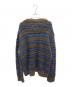 MARNI (マルニ) ブラッシュドモヘアストライプニットセーター グレー×ブルー サイズ:48：45000円