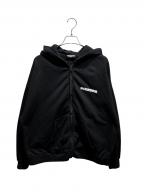 BALENCIAGAバレンシアガ）の古着「Wide Zip Up Hoodie/674719 TLBV4」｜ブラック