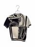 HERMES（エルメス）の古着「無秩序半袖ニット/EN DESORDRE FINESSE」｜ホワイト×ネイビー