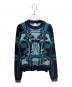 HERMES（エルメス）の古着「総柄カシミヤニット/All-over pattern cashmere knit/	3H2620DD」｜ネイビー×グリーン