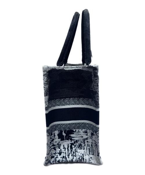 Christian Dior（クリスチャン ディオール）Christian Dior (クリスチャン ディオール) ブックトートミディアム ブラック×ホワイト サイズ:ミディアム/mediumの古着・服飾アイテム