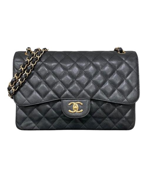 CHANEL（シャネル）CHANEL (シャネル) デカマトラッセ30/Wフラップチェーンショルダーバッグ ブラック サイズ:30の古着・服飾アイテム
