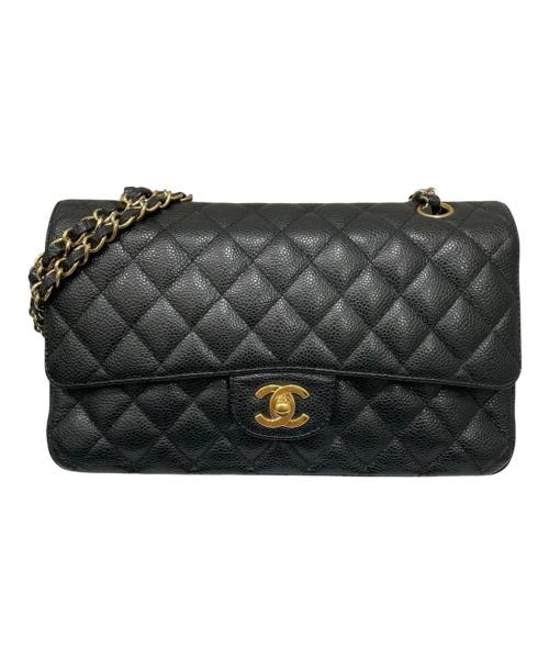 CHANEL（シャネル）CHANEL (シャネル) マトラッセ25/Wフラップチェーンショルダーバッグ ブラック サイズ:25の古着・服飾アイテム