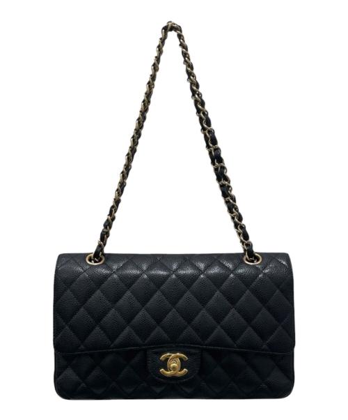 CHANEL（シャネル）CHANEL (シャネル) マトラッセ25/Wフラップチェーンショルダーバッグ ブラック サイズ:25の古着・服飾アイテム