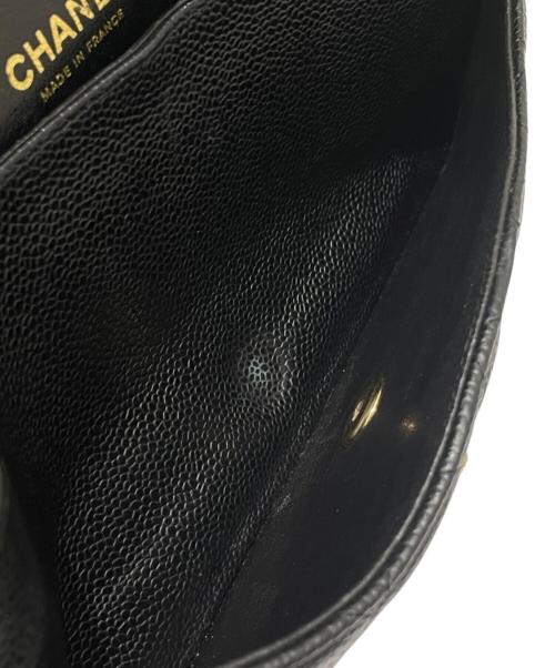 CHANEL（シャネル）CHANEL (シャネル) マトラッセ25/Wフラップチェーンショルダーバッグ ブラック サイズ:25の古着・服飾アイテム