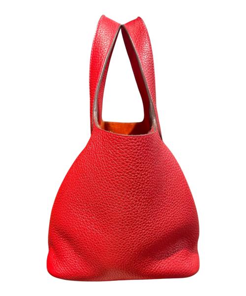 HERMES（エルメス）HERMES (エルメス) Picotin Lock PM ピコタンロック PM/トリヨンクレマンス/C刻印：2018年製造/ゴールド金具 レッド系 サイズ:PMの古着・服飾アイテム