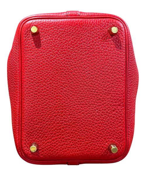 HERMES（エルメス）HERMES (エルメス) Picotin Lock PM ピコタンロック PM/トリヨンクレマンス/C刻印：2018年製造/ゴールド金具 レッド系 サイズ:PMの古着・服飾アイテム