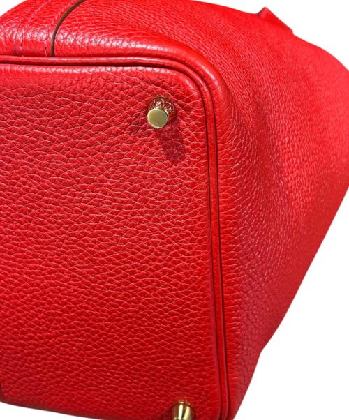 HERMES（エルメス）HERMES (エルメス) Picotin Lock PM ピコタンロック PM/トリヨンクレマンス/C刻印：2018年製造/ゴールド金具 レッド系 サイズ:PMの古着・服飾アイテム
