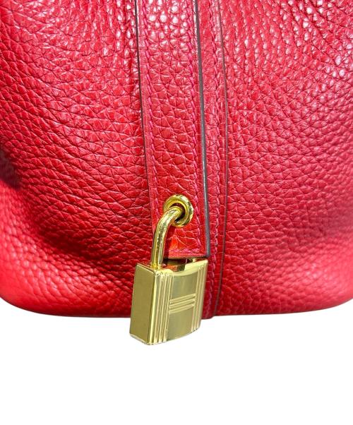 HERMES（エルメス）HERMES (エルメス) Picotin Lock PM ピコタンロック PM/トリヨンクレマンス/C刻印：2018年製造/ゴールド金具 レッド系 サイズ:PMの古着・服飾アイテム