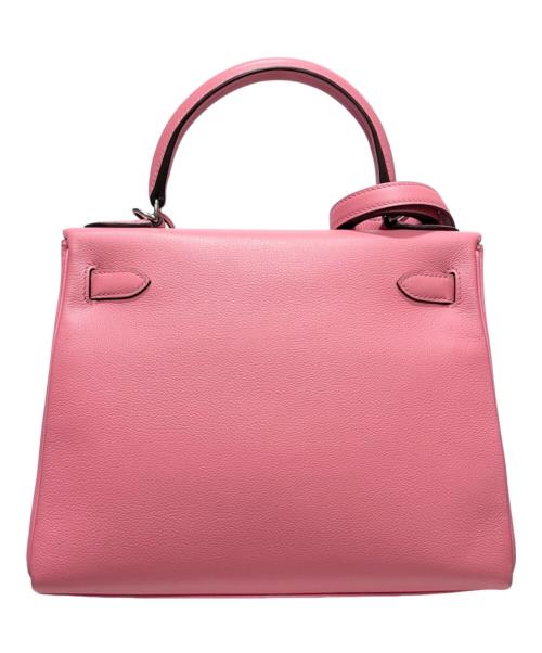 HERMES（エルメス）HERMES (エルメス) Kelly28 ケリー28 内縫い/シルバー金具/エバーカラー/ローズアザレ/Y刻印/2020年 ローズアザレ サイズ:28の古着・服飾アイテム