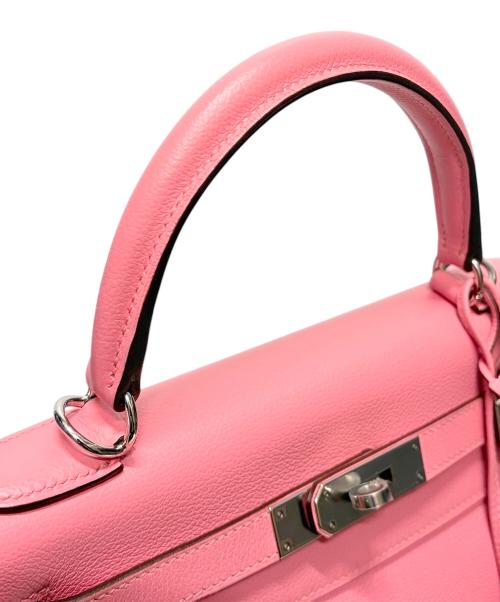 HERMES（エルメス）HERMES (エルメス) Kelly28 ケリー28 内縫い/シルバー金具/エバーカラー/ローズアザレ/Y刻印/2020年 ローズアザレ サイズ:28の古着・服飾アイテム