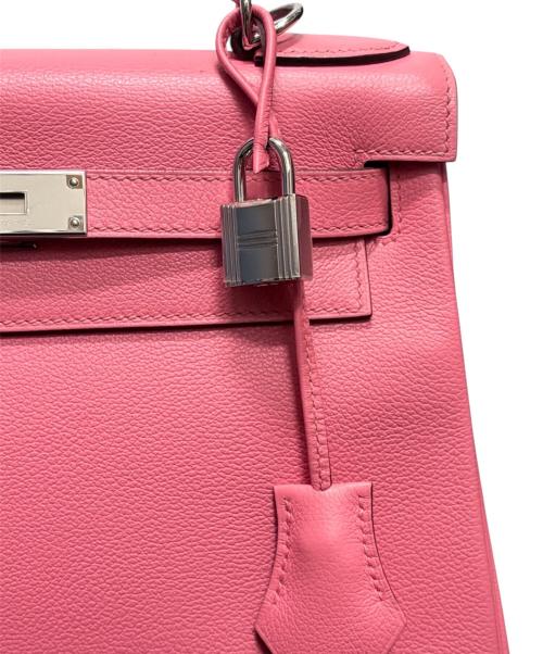 HERMES（エルメス）HERMES (エルメス) Kelly28 ケリー28 内縫い/シルバー金具/エバーカラー/ローズアザレ/Y刻印/2020年 ローズアザレ サイズ:28の古着・服飾アイテム