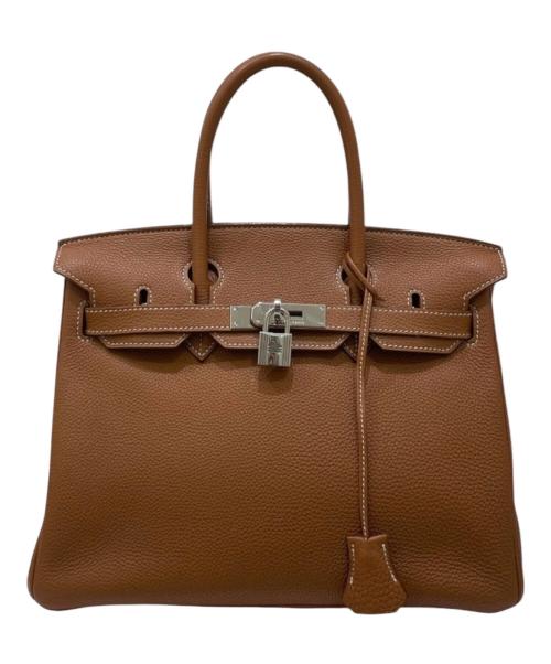 HERMES（エルメス）HERMES (エルメス) Barkin 30/バーキン 30/トゴ/ゴールド/シルバー金具/□M刻印2009年製 ゴールド サイズ:30の古着・服飾アイテム
