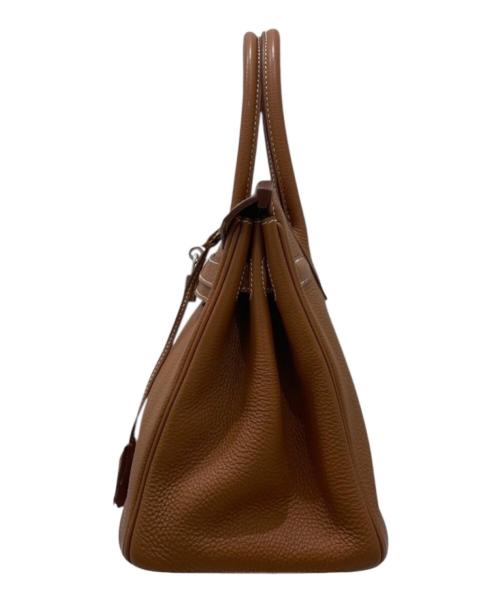 HERMES（エルメス）HERMES (エルメス) Barkin 30/バーキン 30/トゴ/ゴールド/シルバー金具/□M刻印2009年製 ゴールド サイズ:30の古着・服飾アイテム