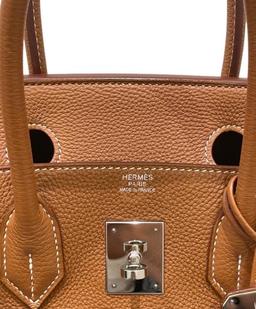 HERMES（エルメス）HERMES (エルメス) Barkin 30/バーキン 30/トゴ/ゴールド/シルバー金具/□M刻印2009年製 ゴールド サイズ:30の古着・服飾アイテム