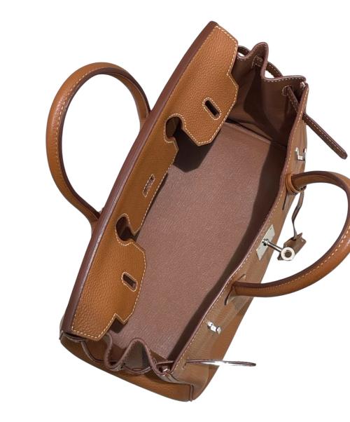HERMES（エルメス）HERMES (エルメス) Barkin 30/バーキン 30/トゴ/ゴールド/シルバー金具/□M刻印2009年製 ゴールド サイズ:30の古着・服飾アイテム