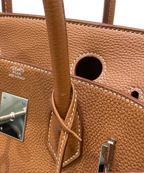 HERMES（エルメス）HERMES (エルメス) Barkin 30/バーキン 30/トゴ/ゴールド/シルバー金具/□M刻印2009年製 ゴールド サイズ:30の古着・服飾アイテム