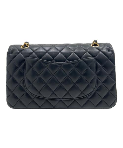 CHANEL（シャネル）CHANEL (シャネル) Matelassé25 Double Flap Chain Shoulder Bag/マトラッセ25 Wフラップ チェーンショルダーバッグ ブラック サイズ:25の古着・服飾アイテム