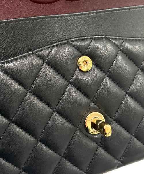CHANEL（シャネル）CHANEL (シャネル) Matelassé25 Double Flap Chain Shoulder Bag/マトラッセ25 Wフラップ チェーンショルダーバッグ ブラック サイズ:25の古着・服飾アイテム