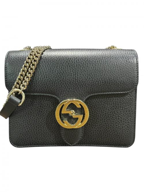 GUCCI（グッチ）GUCCI (グッチ) インターロッキングショルダーバッグ/510304 ブラック サイズ:-の古着・服飾アイテム