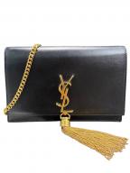 Saint Laurent Parisサンローランパリ）の古着「ケイト チェーンウォレット/GUE452159」｜ブラック×ゴールド金具