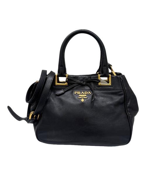 PRADA（プラダ）PRADA (プラダ) ハンドバッグ 2WAYショルダーバッグ ブラックの古着・服飾アイテム