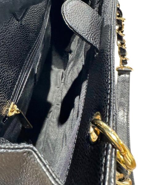 CHANEL（シャネル）CHANEL (シャネル) PSTキャビアスキンチェーントートバッグ ブラックの古着・服飾アイテム