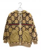 GUCCIグッチ）の古着「GG Bouclé Bomber Jacket/GGボアブルゾン・716387 XJEU7」｜ベージュ