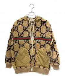GUCCI（グッチ）の古着「GG Bouclé Bomber Jacket/GGボアブルゾン・716387 XJEU7」｜ベージュ