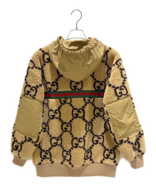 GUCCI（グッチ）GUCCI (グッチ) GG Bouclé Bomber Jacket/GGボアブルゾン・716387 XJEU7 ベージュ サイズ:XSの古着・服飾アイテム