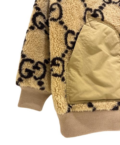 GUCCI（グッチ）GUCCI (グッチ) GG Bouclé Bomber Jacket/GGボアブルゾン・716387 XJEU7 ベージュ サイズ:XSの古着・服飾アイテム
