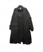 sacaiサカイ）の古着「Hank Willis Thomas／ Solid Mix Coat」｜ブラック