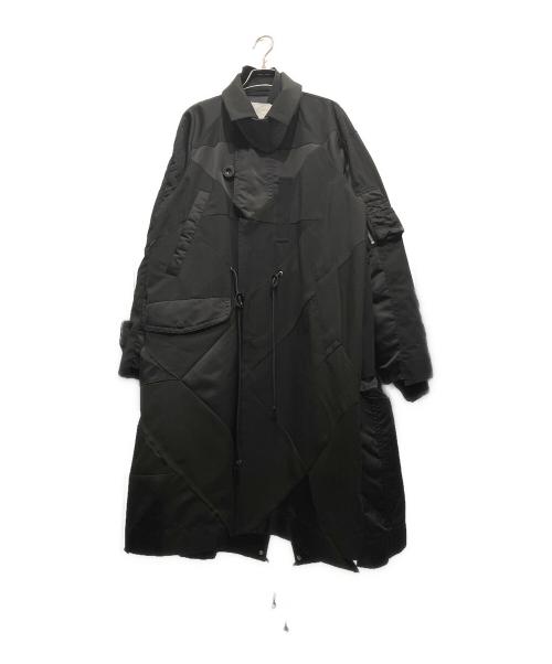sacai（サカイ）sacai (サカイ) Hank Willis Thomas／ Solid Mix Coat ブラック サイズ:1の古着・服飾アイテム