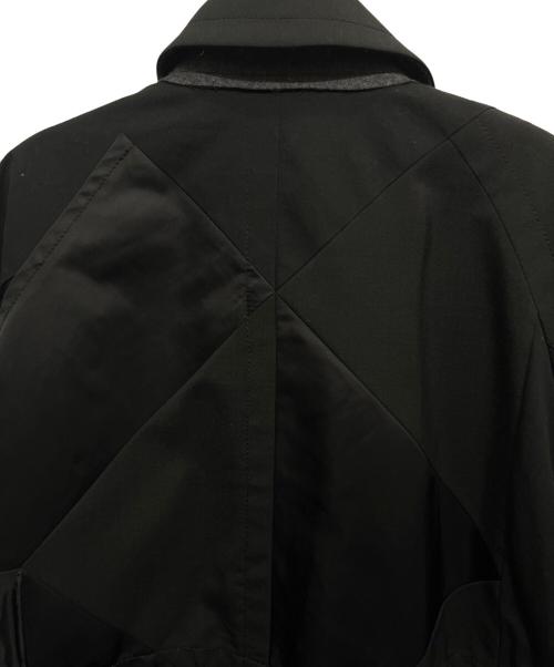 sacai（サカイ）sacai (サカイ) Hank Willis Thomas／ Solid Mix Coat ブラック サイズ:1の古着・服飾アイテム