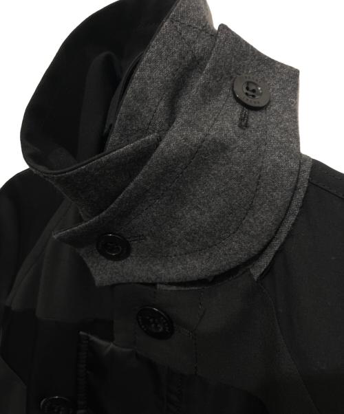 sacai（サカイ）sacai (サカイ) Hank Willis Thomas／ Solid Mix Coat ブラック サイズ:1の古着・服飾アイテム