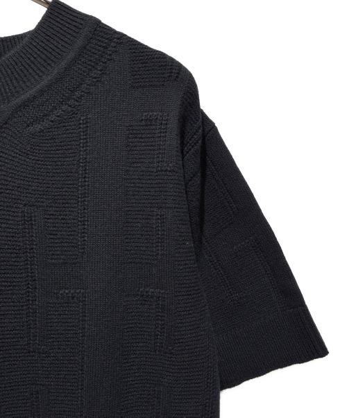 HERMES（エルメス）HERMES (エルメス) 半袖ニットワンピース ブラック サイズ:42の古着・服飾アイテム
