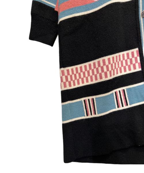 HERMES（エルメス）HERMES (エルメス) ロングカーディガン/LETTRES EQUESTRES（レトル・エクストル） ブラック サイズ:38の古着・服飾アイテム