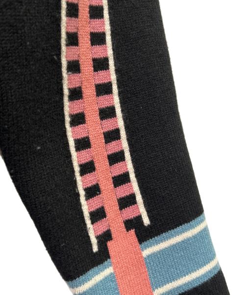 HERMES（エルメス）HERMES (エルメス) ロングカーディガン/LETTRES EQUESTRES（レトル・エクストル） ブラック サイズ:38の古着・服飾アイテム