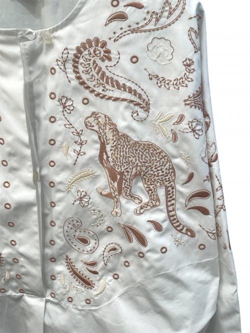 HERMES（エルメス）HERMES (エルメス) ビーチシャツ ホワイト サイズ:34の古着・服飾アイテム