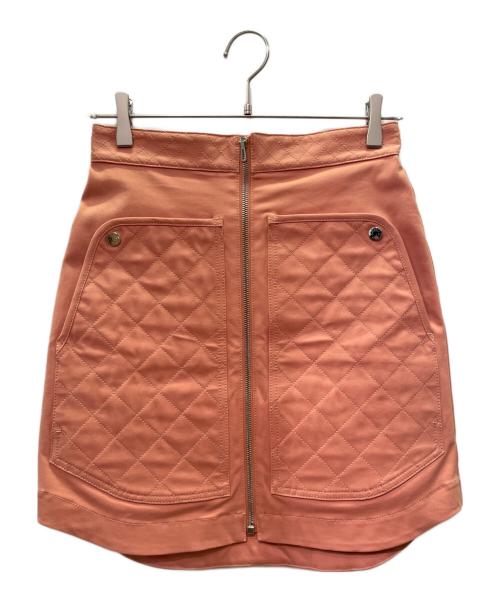 HERMES（エルメス）HERMES (エルメス) セリエボタン キルティングポケット スカート ピンク サイズ:36の古着・服飾アイテム