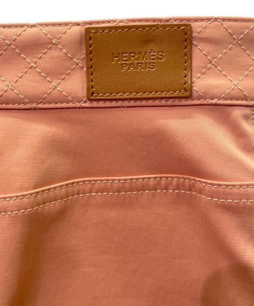 HERMES（エルメス）HERMES (エルメス) セリエボタン キルティングポケット スカート ピンク サイズ:36の古着・服飾アイテム