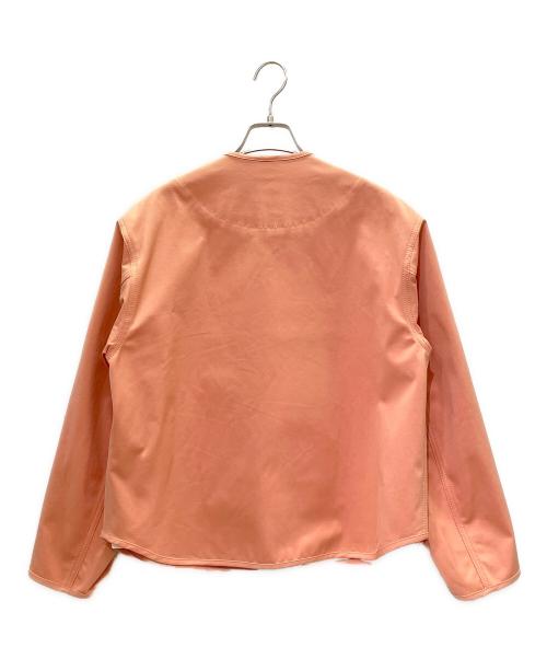 HERMES（エルメス）HERMES (エルメス) Collarless Jacket with Sellier Buttons セリエボタン ノーカラージャケット/5E0163DQ ピンク サイズ:34の古着・服飾アイテム